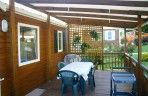 salon de jardin, bain de soleil sur terrasse